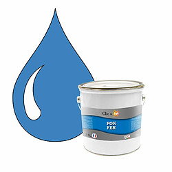 Pok Peinture de Finition Antirouille Laque Semi-Brillante Métaux Ferreux POK FER Bleu : Peinture de Finition Antirouille Laque Semi-Brillante Métaux Ferreux - 2,5L - RAL 5012 - Bleu Clair