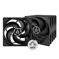 ARCTIC P14 PWM PST - Ventilateur boîtier 140mm, contrôle PWM et câble PST, noir, pack de 5