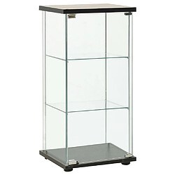 vidaXL Armoire de rangement Verre trempé Noir