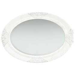 Avis Maison Chic Miroir mural style baroque | Miroir Décoration pour Maison Salle de Bain 50x70 cm Blanc -GKD43910