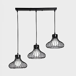 Stoex Suspensions Industrielle Lustre Abat-Jour Cage en Métal Lampe de plafond Corde Ajustable Décoration pour restaurant Chambre Salon