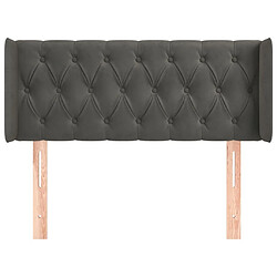 Avis Maison Chic Tête de lit scandinave avec oreilles,meuble de chambre Gris foncé 103x16x78/88 cm Velours -MN12905