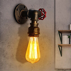 Stoex Applique Murale Tuyau Vintage Style Industriel Rétro Noir Base de Lampe E27 60W (sans Ampoule)