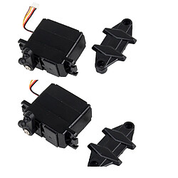 2x Servomoteur de Direction Accessoires Bricolage 1/10 pour XINLEHONG 9125 RC Voiture à grande vitesse 4WD Big Feet Truck