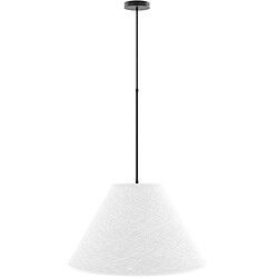 ICONIK INTERIOR Lampe de Plafond Suspendue avec Abat-jour en Tissu Beige - Fula Noir