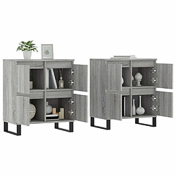 Avis Maison Chic Ensemble de 2 Buffets,commode,console pour rangement sonoma gris bois d'ingénierie -MN95086