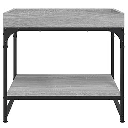 Avis vidaXL Table basse sonoma gris 49,5x49,5x45 cm bois d'ingénierie