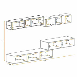 Acheter Paris Prix Ensemble Meuble TV Design Switch III 280cm Blanc & Noir