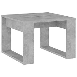 Maison Chic Table d'appoint | Table Basse Gris béton 50x50x35 cm Aggloméré -GKD49082