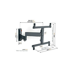 Support mural inclinable/orientable pour écrans 32" à 65" noir - TVM3465 - VOGEL'S