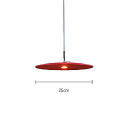 Universal Lustre OVNI de 25 cm, lustre en fer forgé de 220V, lumière chaude LED lampe de chevet de chambre, rouge(Rouge) pas cher