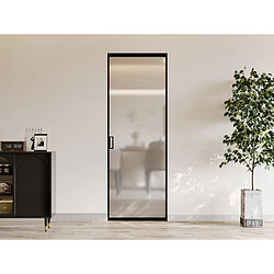 Vente-Unique Porte coulissante avec système à galandage - aluminium et verre trempé dépoli - H205 x L73 cm - LINCI II