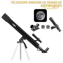 Omega Télescope Omegon AC 50/600 AZ + Monture azimutale + trépied alu + Occulaires 12,5mm / 20mm