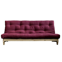 Inside 75 Banquette convertible FRESH pin coloris bordeaux couchage 140*200 cm.