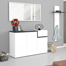 Ahd Amazing Home Design Meuble À Chaussures 3 Portes 22 Paires Moderne Entrée Zet Bata Ardesia L