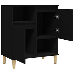 Maison Chic Buffet,Meuble de Rangement,commode pour salon,Cuisine Noir 60x35x70 cm Bois d'ingénierie -MN23733 pas cher