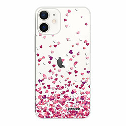 Evetane Coque iPhone 12 mini souple silicone transparente Coque iPhone 12 mini silicone transparente Confettis De Coeur ultra resistant Protection housse Motif Ecriture Tendance Evetane