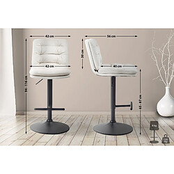 Non Tabouret de bar Damar velours noir