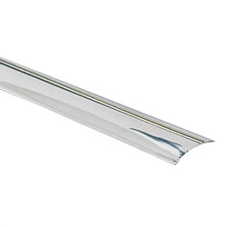 Dinac Seuil adhésif plat inox brillant en 1,1 x 30 x 2700 mm