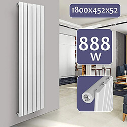 Helloshop26 Radiateur chauffage centrale pour salle de bain salon cuisine couloir chambre à coucher panneau simple 180 x 45,2 cm blanc 01_0000224