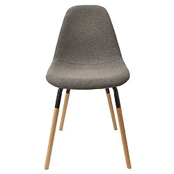 Avis Toilinux Lot de 4 Chaises scandinave Phenix en tissu et métal - Gris