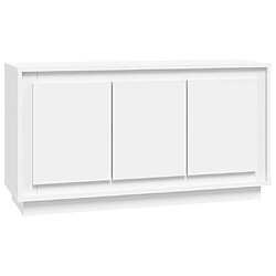 vidaXL Buffet blanc 102x35x55 cm bois d'ingénierie