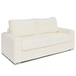 Inside 75 Canapé convertible EXPRESS BILBAO couchage 140 cm matelas 16 cm velours ambiance ivoire