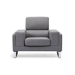 Paris Prix Fauteuil en Tissu Ezekiel 104cm Gris Clair pas cher