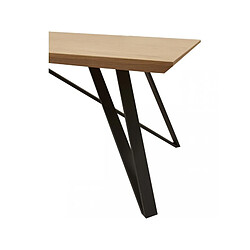 Acheter Mes Table basse 120 cm décor naturel et métal noir - IVICA