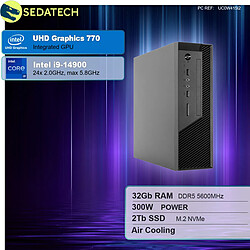 Sedatech Mini-PC Pro • Intel i9-14900 • 32Go DDR5 • 2To SSD M.2 • DVD-RW • sans OS