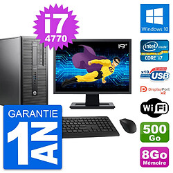 PC Tour HP 600 G1 Ecran 19" Intel i7-4770 RAM 8Go Disque 500Go Windows 10 Wifi · Occasion 