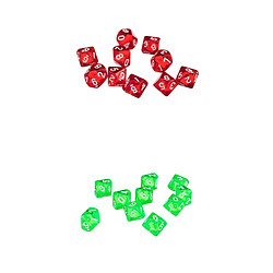 D10 Dés polyédriques 10 Pcs Vert D10 Dés + 10 Pcs Rouge D10 Dés Pour D u0026 D RPG MTG Conseil Jeux Cadeau