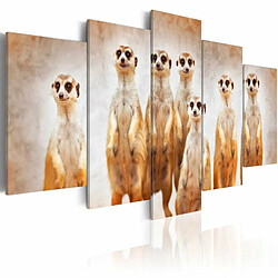 Paris Prix Tableau Imprimé Family of Meerkats 50 x 100 cm 