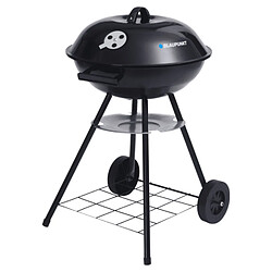 Barbecue au charbon de bois sur roulettes Blaupunkt rond sur pied 41cm de diamètre avec thermomètre