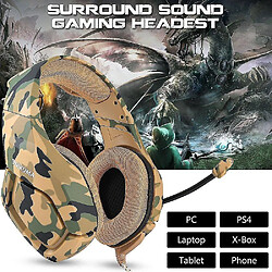 Avis Universal Casque camouflage basse casque jeux casque jeux micro pour téléphone portable tablette