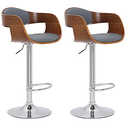 Non Lot de 2 tabourets de bar Kingston C simili cuir 