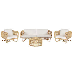 Beliani Set de jardin DOLCEDO/LIMNI Rotin Beige