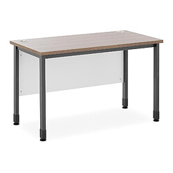 Helloshop26 Bureau informatique ordinateur 120 x 60 cm marron gris 14_0005960