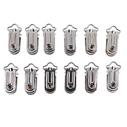 Clips Pacifier 20pcs Pince Clip Métal Jarretelle Sucette Sangle Moufle avec Plastique Insert 1.5cm