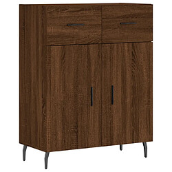 vidaXL Buffet chêne marron 69,5x34x90 cm bois d'ingénierie