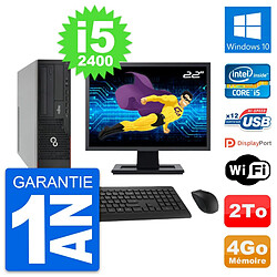 PC Fujitsu E910 DT Ecran 22" Intel i5-2400 RAM 4Go Disque 2To Windows 10 Wifi · Occasion 