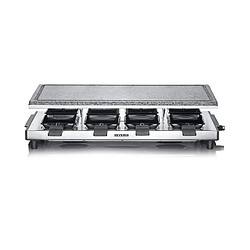 Appareil à raclette 8 personnes 1500w + pierre à griller - rg2374 - SEVERIN