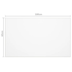 vidaXL Protecteur de table mat 100x60 cm 2 mm PVC pas cher