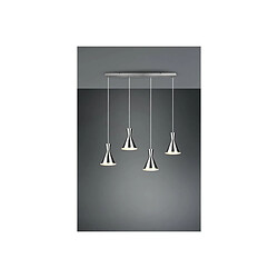 TRIO LIGHTING Suspensions Enzo Nickel mat 4x28W E27