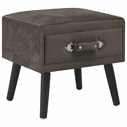 Maison Chic Table de chevet Table de Nuit Meuble de Rangement Gris 40x35x40 cm Velours