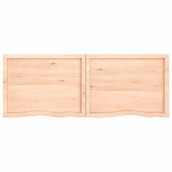 Acheter vidaXL Étagère murale 160x60x(2-4) cm bois de chêne massif non traité