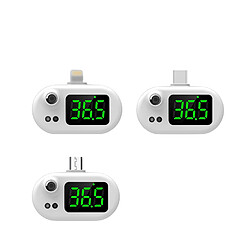 Justgreenbox Interface Android de capteur de température numérique sans contact de thermomètre de téléphone portable intelligent