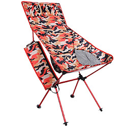 Wewoo Outdoor Camouflage Portable Camping Chaise De Pêche Pliante Lumière De Plage Aviation En Alliage D'aluminium Dossier Inclinable 