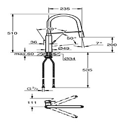 Avis Grohe - Mitigeur évier professionnel avec 2 jets Supersteel - 31491DC0