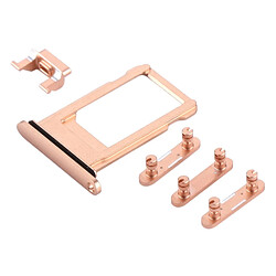 Acheter Wewoo Pour iPhone 8 Plateau de or la carte + Touche de contrôle du volume + Bouton d'alimentation + Mute Vibrator Key pièce détachée